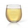 Person's Engraved Stemless Wine Glass