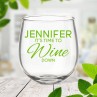 Time To Stemless Wine Glass