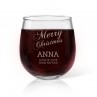 Merry Christmas Engraved Stemless Wine Glass