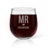 Mr Love Engraved Stemless Wine Glass
