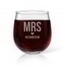 Mrs Love Engraved Stemless Wine Glass
