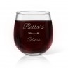 Name Engraved Stemless Wine Glass
