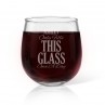 Once A Day Engraved Stemless Wine Glass