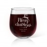 Reindeer Christmas Engraved Stemless Wine Glass