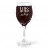Mrs Love Engraved Wine Glass - Red