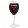 Mum Engraved Wine Glass - Red
