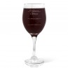 Person's Engraved Wine Glass Red