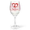 Hearts Wine Glass
