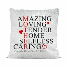 Amazing Mother Magic Sequin Cushion Cover