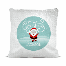 Jolly Santa Magic Sequin Cushion Cover